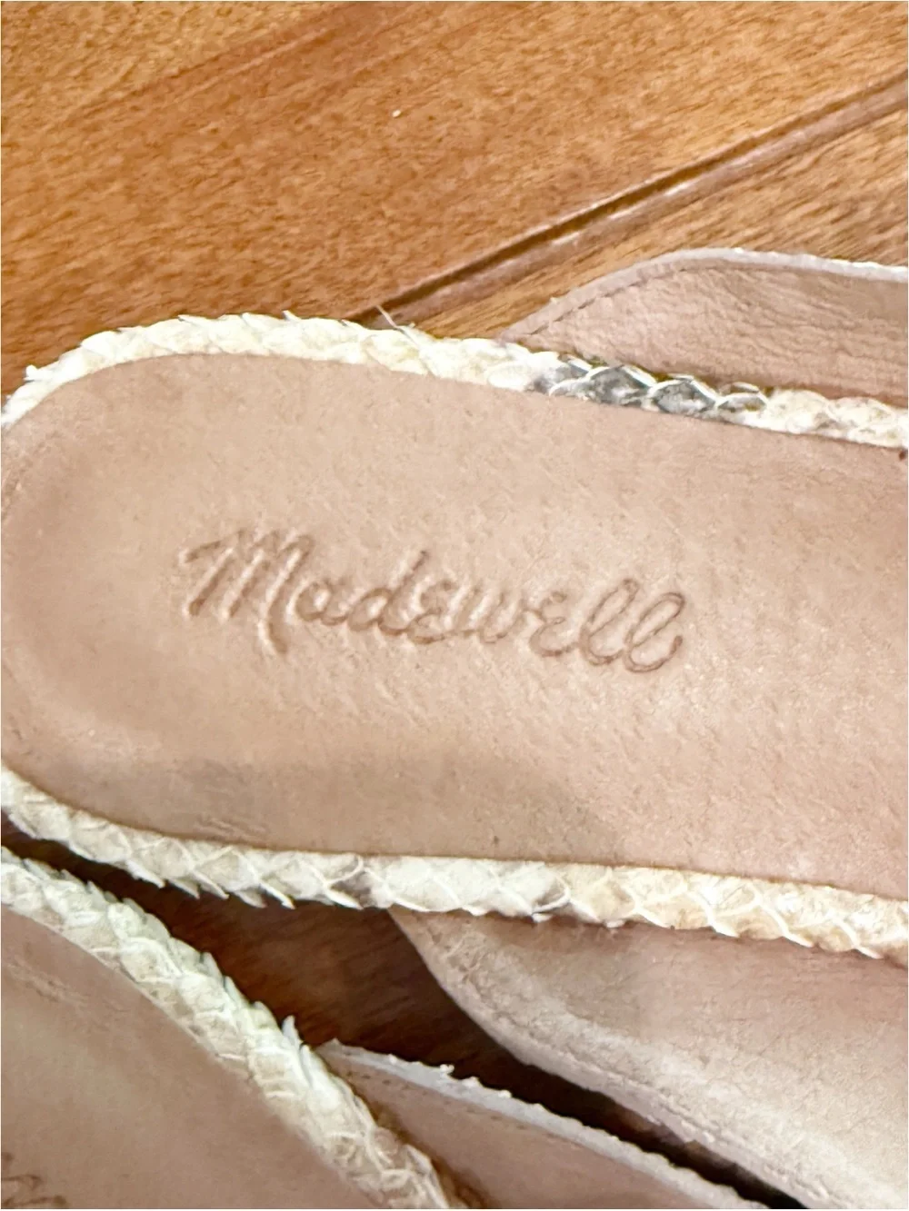 Madewell- The Frances Skimmer Mule in Snake Embossed Leather 9